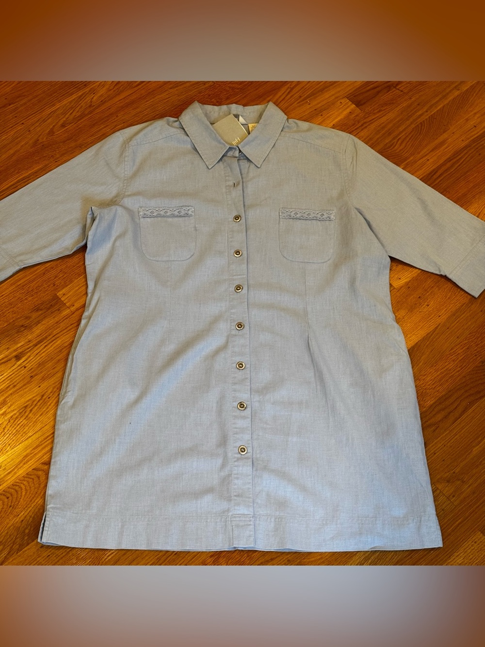 J. Jill Linen Blend Shirt Dress, PXL NWT